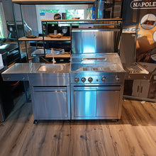 Laden Sie das Bild in den Galerie-Viewer, GRANDHALL Gasgrill Elite Grill Zeile 4 Brenner + Sizzle+Buckburner -Grill 10+11-