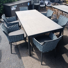 Laden Sie das Bild in den Galerie-Viewer, Diningsessel Leon Blau-Meliert