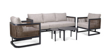 Laden Sie das Bild in den Galerie-Viewer, XL Monaco CREAM Outdoor Lounge Gruppe 6tlg."