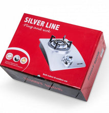 Laden Sie das Bild in den Galerie-Viewer, HOTWOK Gaskocher, Wokbrenner "Hot Wok Silver-Line" 4,5 kW Gasbrenner aus Edelstahl