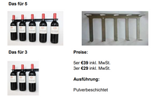 Laden Sie das Bild in den Galerie-Viewer, 3er Wand Weinhalter