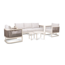 Laden Sie das Bild in den Galerie-Viewer, XL Monaco CREAM Outdoor Lounge Gruppe 6tlg."