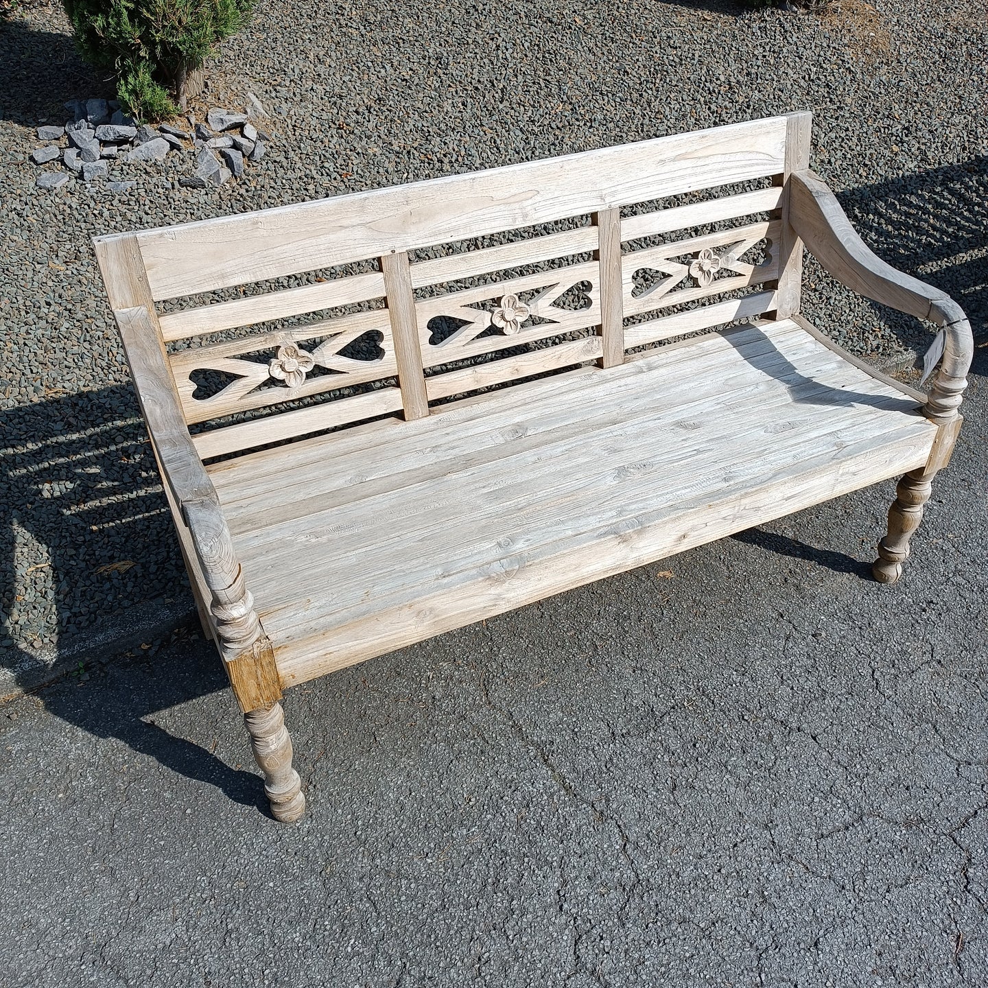 Teak Holzbank Kasar 150 cm / Mehrpreis auch in 200 cm