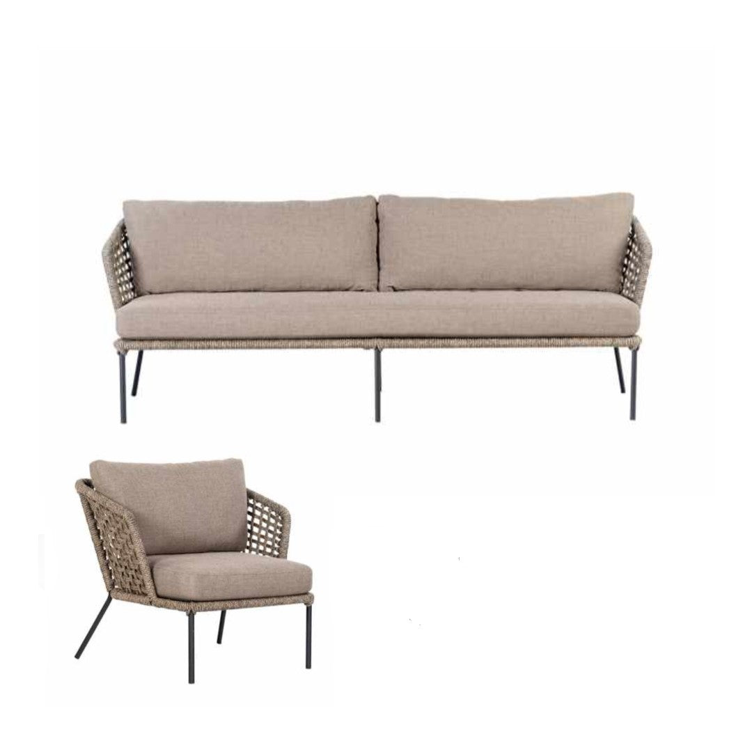 Lounge Gruppe MocoSet  1x Sessel und 1x 3-Sitzer
