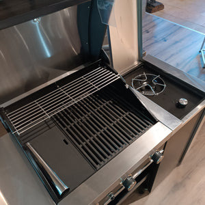 Grill 13 GRANDHALL - Premium Island Schwarz mit Seitenbrenner