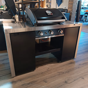 Grill 13 GRANDHALL - Premium Island Schwarz mit Seitenbrenner