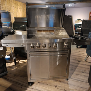 Grill 12 GRANDHALL- Elite  Edelstahl 4 Brenner+Seitenbrenner+Backburner