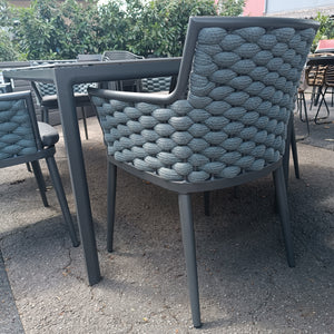 Diningsessel Leon Blau-Meliert