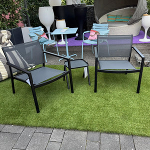 DEDON NEWPORT Sessel Set inkl. Beistelltisch Black