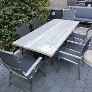 Tischgruppe 17 TeakTisch mit Stern Cardiff Stühlen*