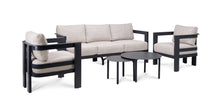 Laden Sie das Bild in den Galerie-Viewer, XL Monaco CREAM Outdoor Lounge Gruppe 6tlg."
