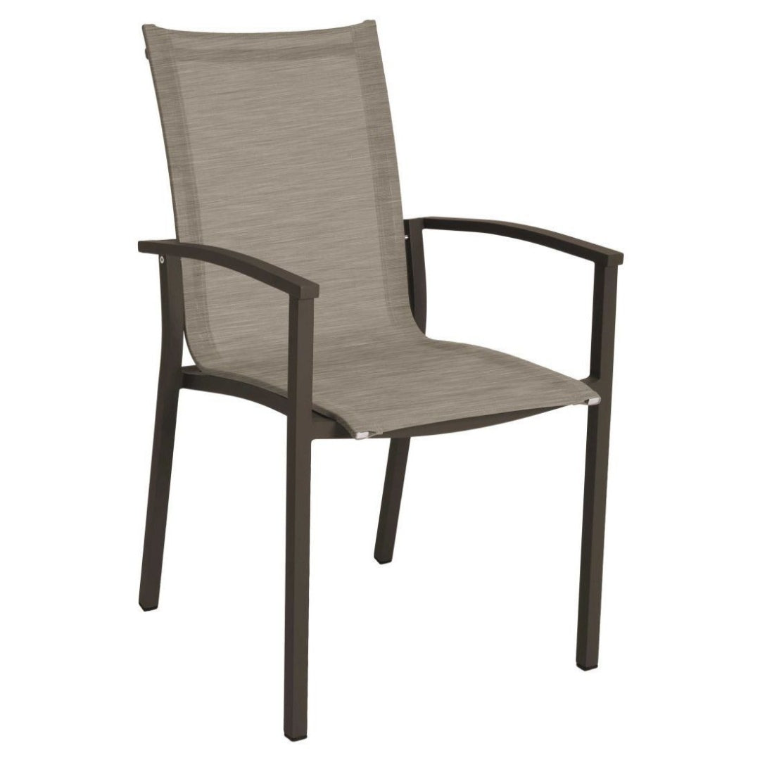 Stern Evoee Stapelsessel Aluminium/Textilene Taupe/Kaschmir